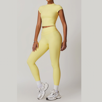 STELLA Short Sleeve Top Legging Set - Yellow