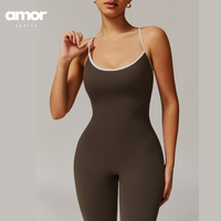 CELIN Sexy Backless Jumpsuit - Coffee
