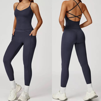 3pcs Coral Fleece Jumper Active Set - Navy