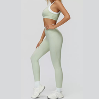 AQUA Stylish 2pcs Legging Set - Green