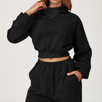 Daisy Winter Flared Lounge Set - Black