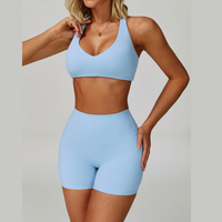TINA Effortless Elegance Shorts Set - Blue