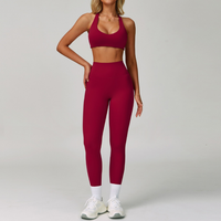 TINA Timeless Elegance Legging Set - Burgundy