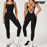 DIVA Cross-Back Sculpt Jumpsuit - Black