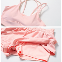 Summer Breeze Crop Top Short Set - Pink