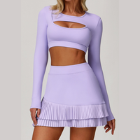 Cici Stylish Tennis Short Set - Lavender