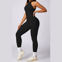 Αβίαστη κομψή ολόσωμη φόρμα - Μαύρο