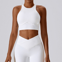Strong Support Premium Crop Top - White