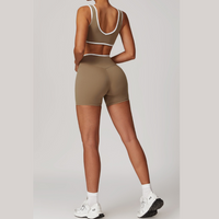 QUEENI Stylish Short Set - Brown