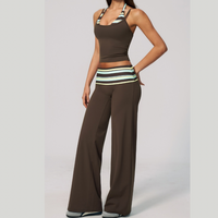 Evi Elegant Stylish Legging Set - Brown