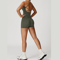 NANO Premium Open Back Short Set - Olive Green