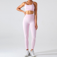 Comfy Crop Top Stylish Legging Set - Pink