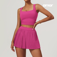 Victory Pleat Tennis Set - Magenta