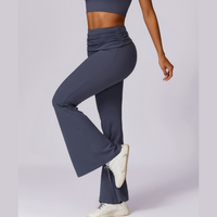 Pantaloni svasati in stile elegante - Blu petrolio