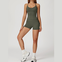 NANO Premium Open Back Short Set - Olive Green