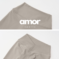 Butterfly-Back Sports Bra Legging Set - Beige