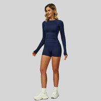 NIMO Long Sleeve Short Set - Navy