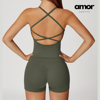 NANO Premium Open Back Short Set - Olive Green