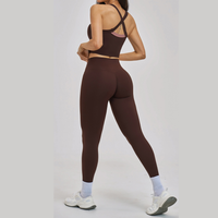 GRACE Stylish Sporty Legging Set - Coffee