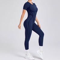 ANNA Scrunch Sexy Jumpsuit - Navy