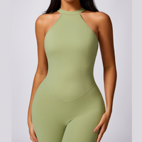 Effortless Stylish Scrunched Jumpsuit - Green