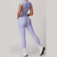 Completo leggings a maniche corte STELLA - Lavanda