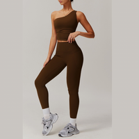 Σετ κολάν με έναν ώμο NANA - Καφέ