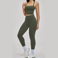 GRACE Stylish Sporty Legging Set - Olive Green