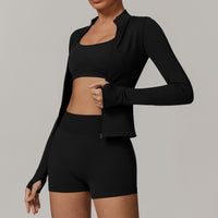 Sino Seamless 3pcs Short Set - Black