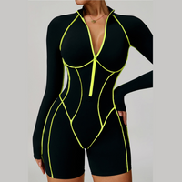 Electric Sexy Romper - Black Yellow