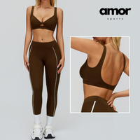 SARA Premium Stylish Activewear Set - Coffee