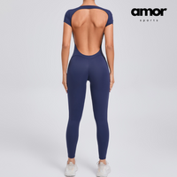 Sabrina Backless Stylish Jumpsuit - Navy