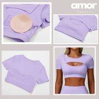 Cici Stylish Tennis Short Set - Lavender