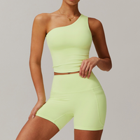NANA Premium Single Shoulder Short Set - Green
