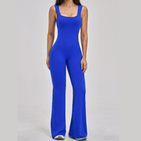 NINA Open Back Flare Jumpsuit - Electric Blue