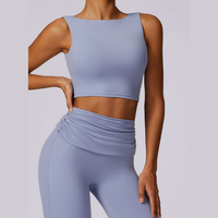 Completo elegante con top e slip svasati quadrati - Blue Bell