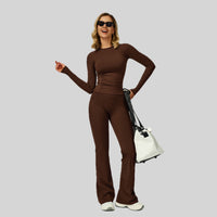 NEINEI Autumn Legging Set - Coffee