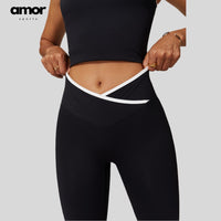 QUEENI Vest Top Legging Set - Black