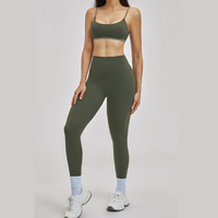 GRACE Stylish Sporty Legging Set - Olive Green