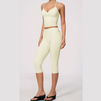 Andy Strappy Cropped Legging Set - Cream White