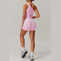 NANA Premium Single Shoulder Short Set - Pink