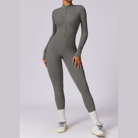 Classic Long-Sleeve Jumpsuit - Grey
