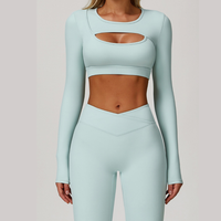 Cici Stylish Long Sleeve Legging Set - Mint
