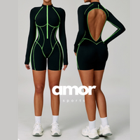 Electric Sexy Romper - Black Green