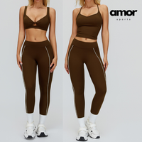 SARA Premium Stylish Activewear Set - Coffee