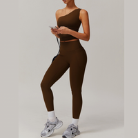 Σετ κολάν με έναν ώμο NANA - Καφέ