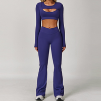Cici Stylish Long Sleeve Legging Set - Blue