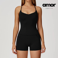 NANO Premium Open Back Short Set - Black
