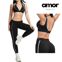 Active Luxe Stylish Legging Set - Black