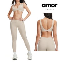 Active Luxe Stylish Legging Set - Beige